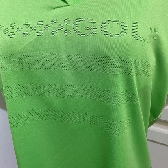 Antigua Women’s Neon Green Polo Golf Shirt Desert Dry Xtra-Light Size XL - Picture 2 of 7